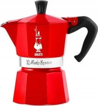 Aparat za espresso Bialetti Moka Express Nutcracker 3 skodelice, rdeča