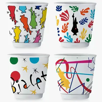 Pribor za kavo Bialetti Arte komplet štirih belih porcelanastih skodelic za espresso 60 ml