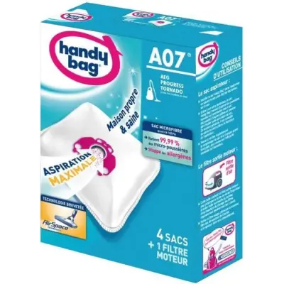 Vrečka za sesalnik Handy Bag A07 z MicroPor® Plus tehnologijo, bela