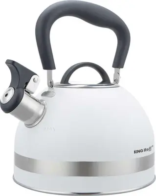 Kavni aparat Kinghoff klasični beli 1,8 L s piščalko