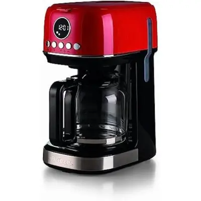 Aparat za filter kavo Ariete 1396 rdeče barve z LCD zaslonom