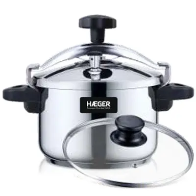 Pritiskovni lonec Haeger Inox Plus 8L iz nerjavečega jekla