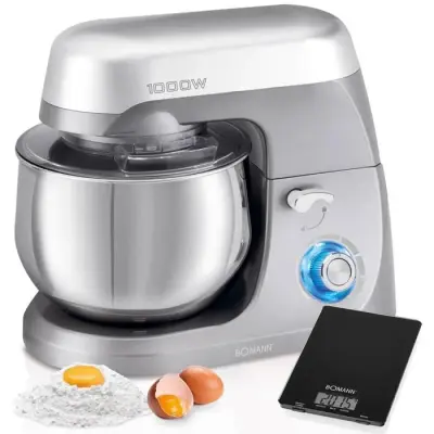 Kuhinjski robot Bomann KM 6009 CB Titan 1000W titan siva