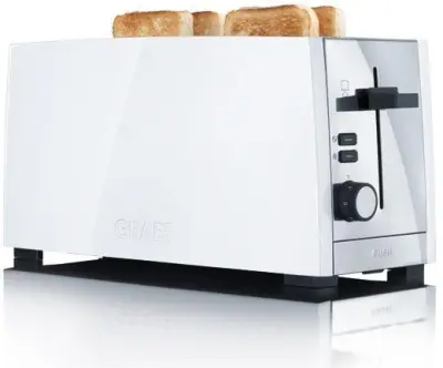 Toster Graef TO 101 bel za 4 rezine s 6 stopnjami rjavenja