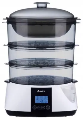Parni Lonec Amica PT 3011 Bel, 900W, 3 Košare