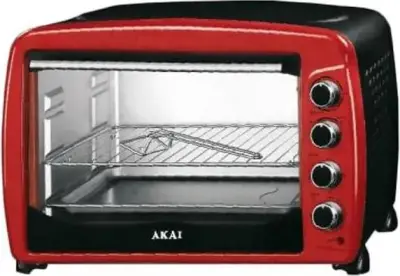 Pečica za pice Akai AKFE650 65 litrov, 2000 W, rdeča