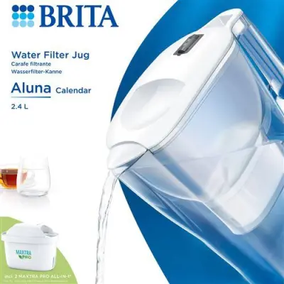 Vodna filtrska vrč Brita Aluna Calendar s kapaciteto 1,4 L filtrirane vode