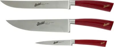 Kuhinjski noži Berkel Elegance komplet z rdečimi ročaji