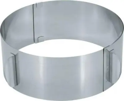 Obroč za torto Gefu Tondo nastavljiv iz nerjavečega jekla 16-32 cm