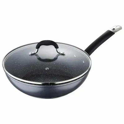 Wok aster 28 cm z nelepljivim premazom Marble+