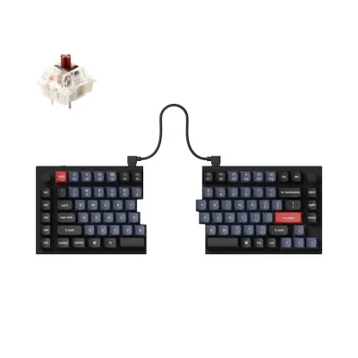 Keychron Q11 QMK Po meri sestavljena mehanska tipkovnica -A / G Pro Brown / Carbon Black / Q11-M3