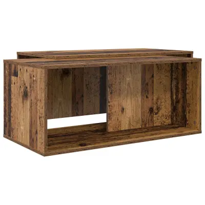 vidaXL Set kavno mizico 2 pcs Star les Konstruiran les