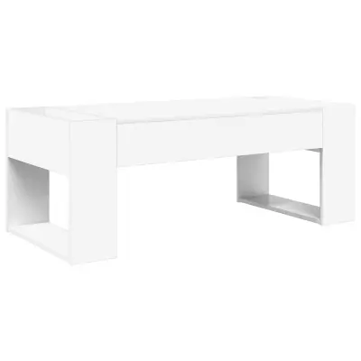 vidaXL Klubska miza Bela 110 x 50 x 41 cm Konstruiran les