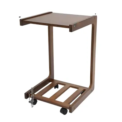 Koničasta končna miza, sodoben dizajn, enostavna za premikanje -Barva oreha