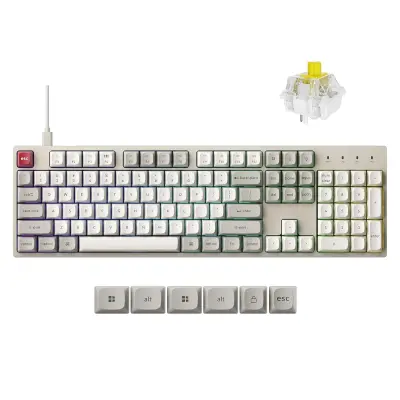 Keychron C2 Pro 8K QMK Žična Mehanska Tipkovnica Po Meri / RGB Backlight / Hot-swap / Super Banana / C2PX-M4