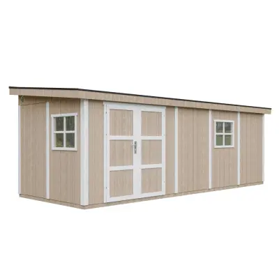 Vrtna hišica vrhunske kakovosti 14,30 m² - V231x248x648 cm - Timbela M941-TERRA BROWN