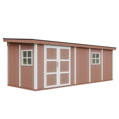 Vrtna hišica vrhunske kakovosti 14,30 m² - V231x248x648 cm - Timbela M941-REDWOOD RED