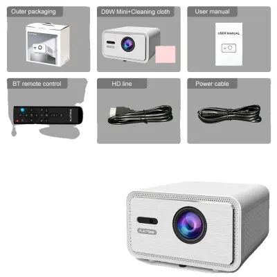 Projektor, 2500 ANSI Lumenov, Full HD 1080P -D9W MINI