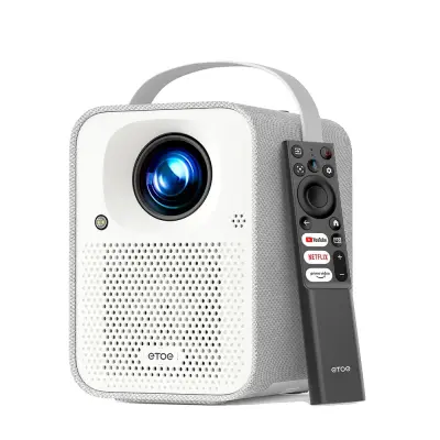 Projektor, 1080P Resolucija, Avtomatsko Fokussiranje in Popravek Trapeza -ETOE pečat -EU vtič