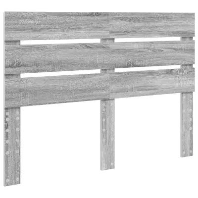 vidaXL Vzglavje z vzglavjem Siva Sonoma 140 cm Konstruiran les