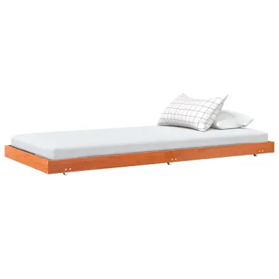 vidaXL Konstrukcija postelje Voskast rjav 90 x 190 cm