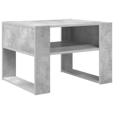 vidaXL Klubska miza Betonsko siva 66 x 53 x 45 cm Konstruiran les