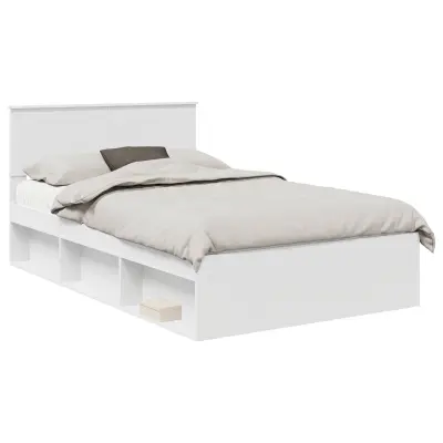vidaXL Konstrukcija postelje Bela 120 x 190 cm Konstruiran les