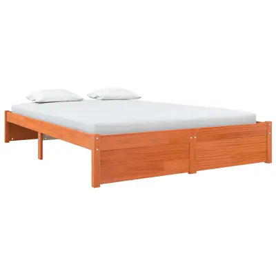 vidaXL Konstrukcija postelje Voskast rjav 140 x 200 cm
