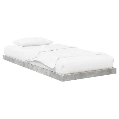 vidaXL Posteljni okvir Betonsko siva 80 x 200 cm Konstruiran les