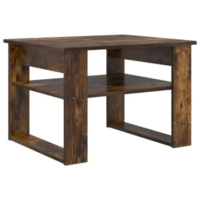 vidaXL Klubska miza Dimljeni oreh 64 x 54 x 44 cm Konstruiran les