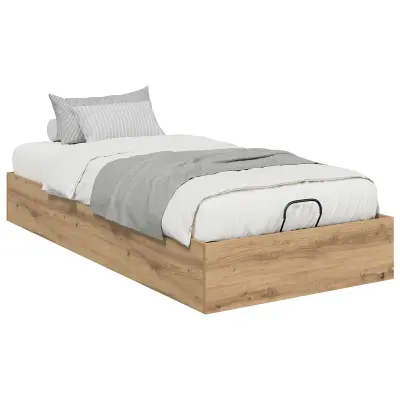 vidaXL Ottomanska postelja Umetni hrast 193 x 120 x 25 cm