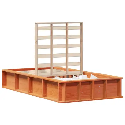 vidaXL Konstrukcija postelje Voskast rjav 75 x 190 cm