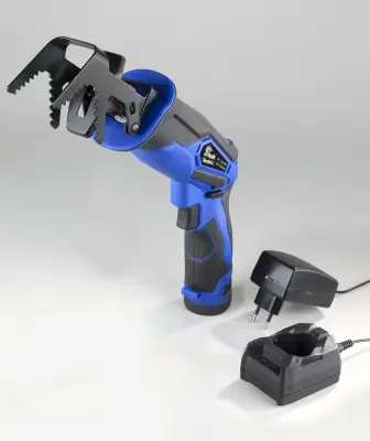 Akumulatorska žaga Shark 12V Li-Ion 2Ah, globina les 40mm, brez orodja menjava rezila