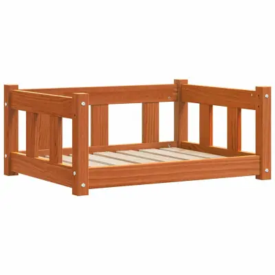 vidaXL Ležišče za psa s shranjevanjem Voskast rjav 65,5 x 50 x 28 cm