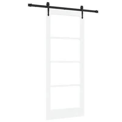 vidaXL Drsna vrata ORKDAL Bela 83 x 202 cm Les in kovina