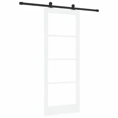 vidaXL Drsna vrata ORKDAL Bela 83 x 211 cm Les in kovina