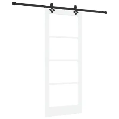 vidaXL Drsna vrata Drugo Bela 83 x 202 cm Les in kovina