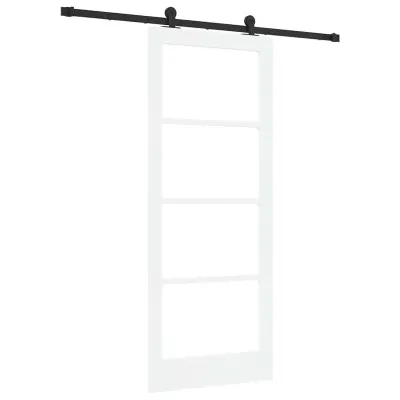 vidaXL Drsna vrata ORKDAL Bela 83 x 202 cm Les in kovina