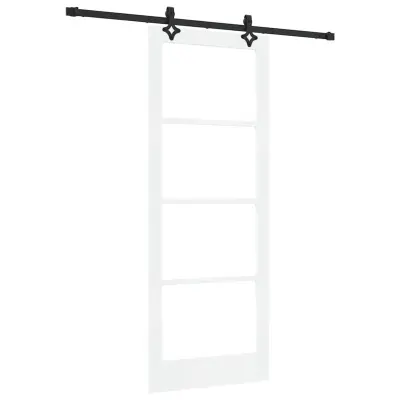 vidaXL Drsna vrata ORKDAL Bela 83 x 211 cm Les in kovina