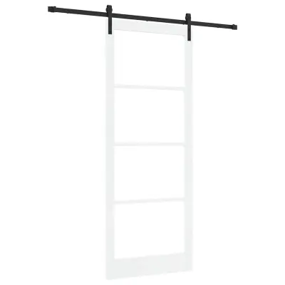 vidaXL Drsna vrata ORKDAL Bela 93 x 232 cm Trden borov les