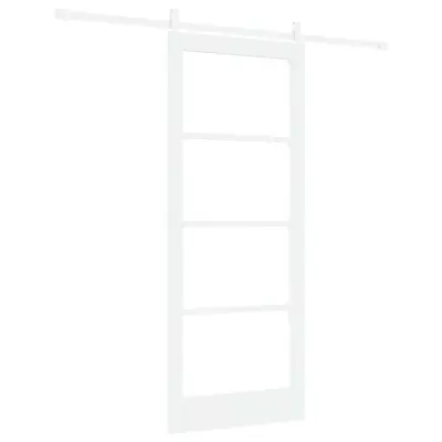 vidaXL Drsna vrata Bela 83 x 202 cm Les in kovina