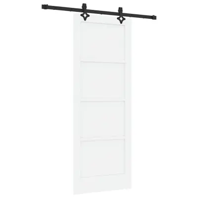 vidaXL Komplet drsnih vrat Drugo ORKDAL Bela in črna 78 x 202 cm