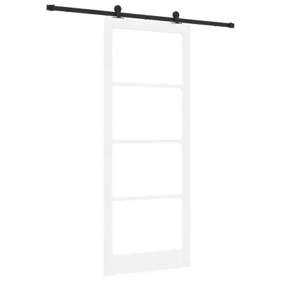vidaXL Drsna vrata ORKDAL Bela 93 x 232 cm Les in kovina