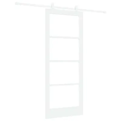 vidaXL Drsna vrata ORKDAL Bela 83 x 202 cm Les in kovina