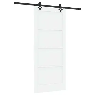 vidaXL Drsna vrata Bela in črna 86 x 198,5 cm