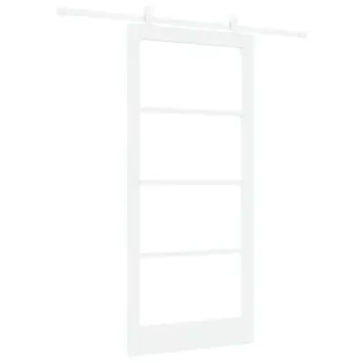 vidaXL Drsna vrata ORKDAL Bela 93 x 202 cm Les in kovina