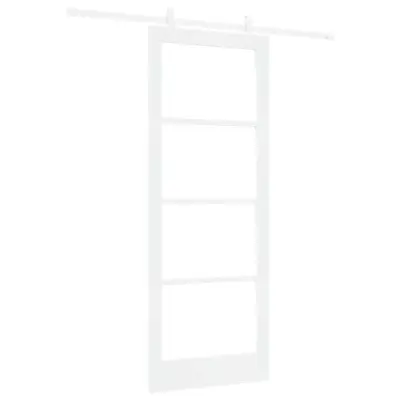 vidaXL Drsna vrata Bela 83 x 211 cm Les in kovina