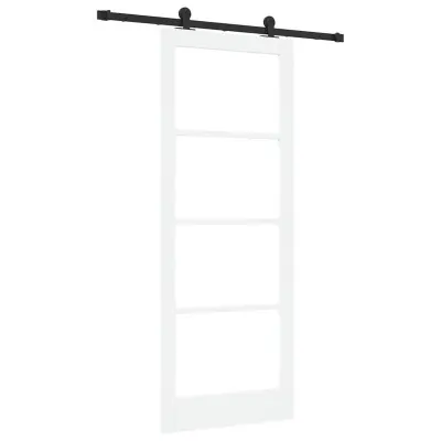 vidaXL Drsna vrata ORKDAL Bela 83 x 211 cm Les in kovina