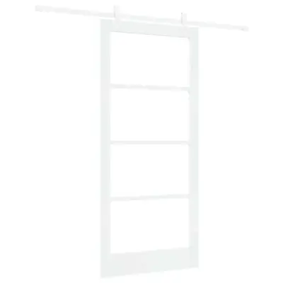 vidaXL Drsna vrata Bela 93 x 202 cm Les in kovina