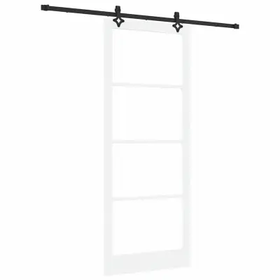 vidaXL Drsna vrata Drugo Bela 93 x 232 cm Les in kovina